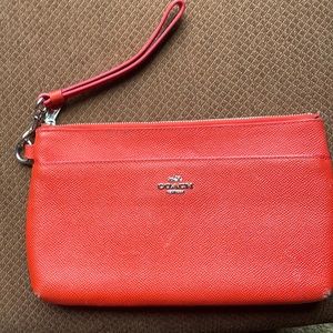 Coach brand multi compartments wristlet